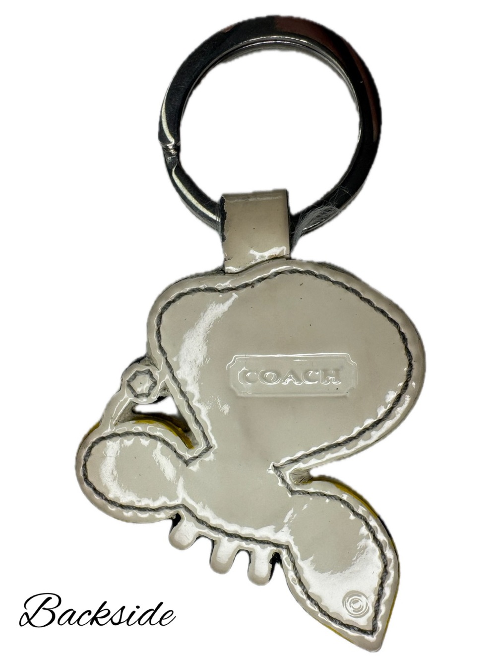 Coach Y2K Patent Leather Bumblebee Bumble Bee Fob Keychain - Picture 8 of 13
